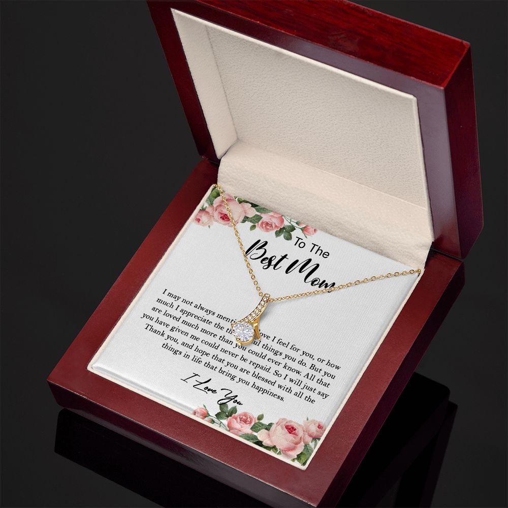 633B To My Mom Necklace,Mama, Birthday Gift From Son/Daughter For Birthday,I Love Mom