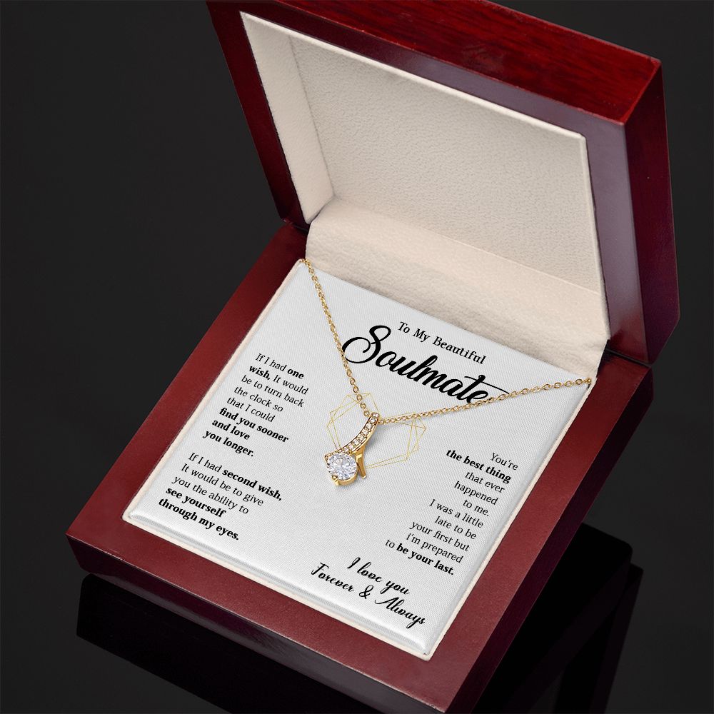 618B To My Soulmate Necklace, Xmas Gift For Wife Girlfriend From Husband, Birthday