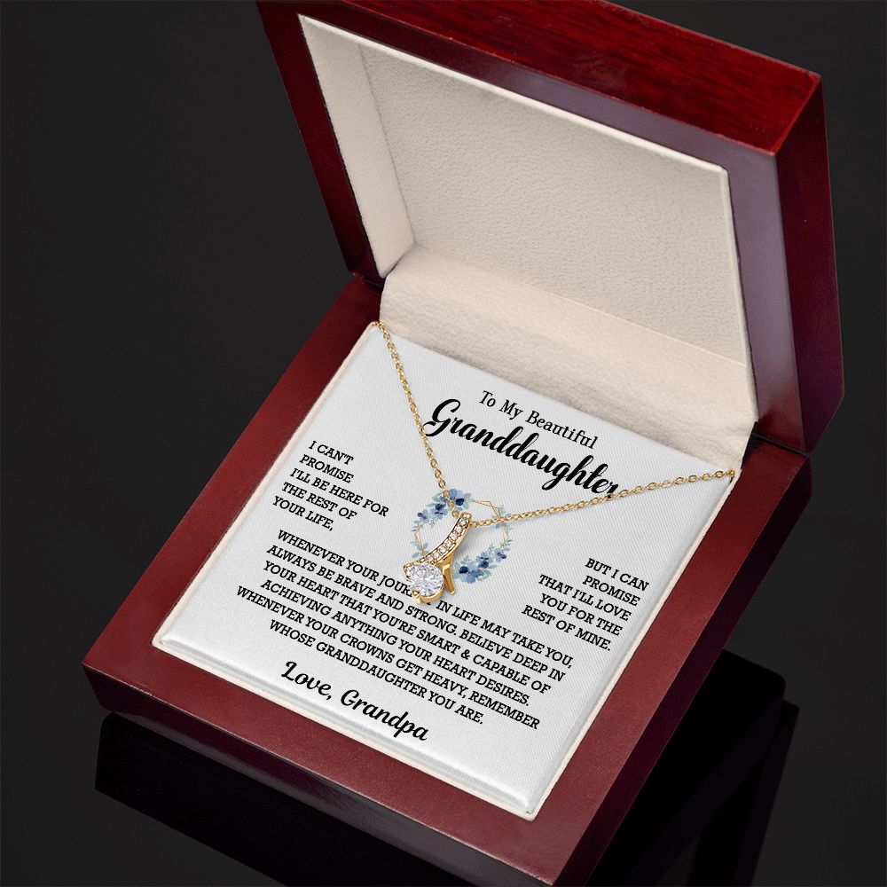 613B To My Granddaughter Necklace, Birthday Gift For Granddaughter, Necklace Gifts