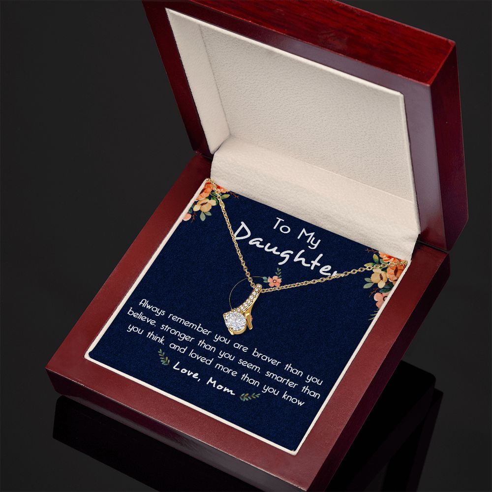 116B To My Daughter Necklace, Gift For Daughter From Mom, Birthday Gifts, Xmas Gift