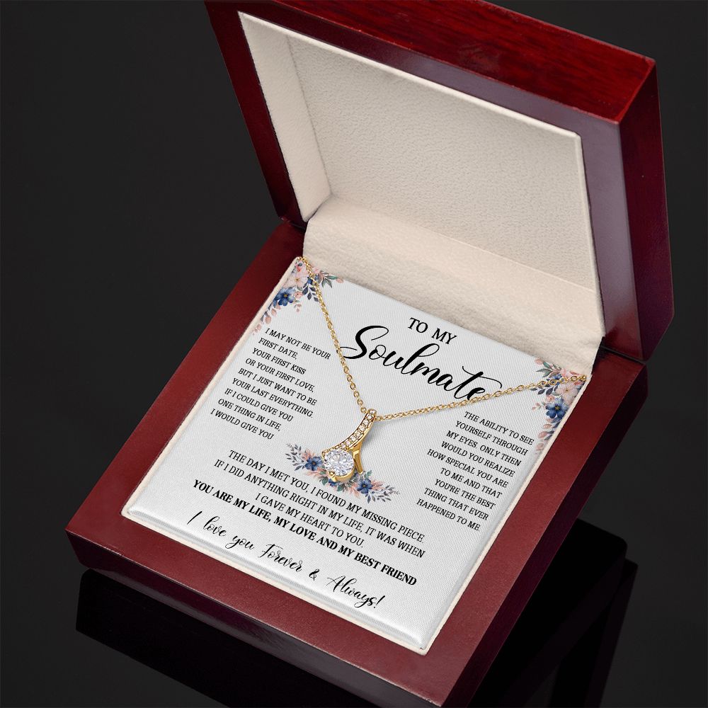 474B To My Soulmate Necklace, Gift For Her, Christmas Gift For Her, Gift For Soulmate