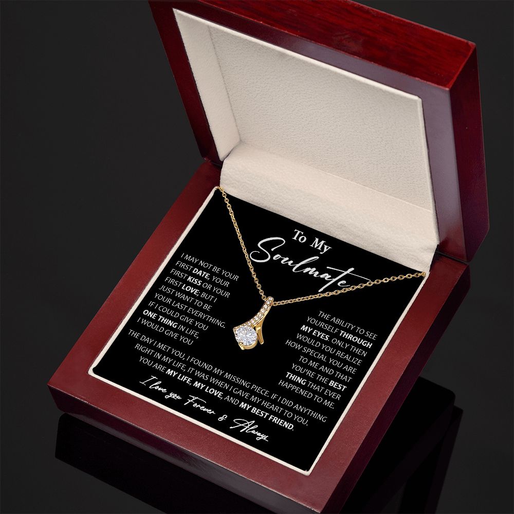 460B To My Soulmate Necklace, Christmas, Valentine Gift For Her, Gift For Soulmate