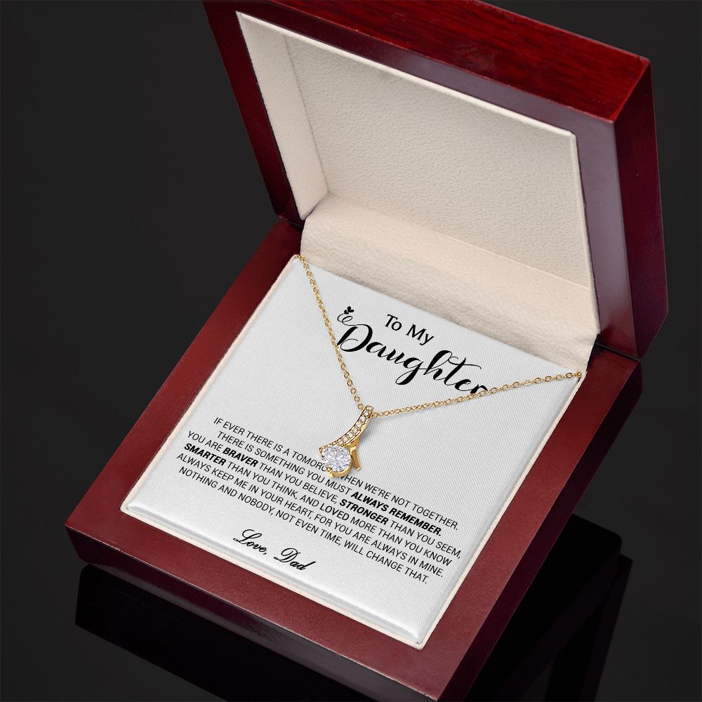 440B To My Daughter Necklace, Birthday Gift For Daughter From Dad, Christmas Gift
