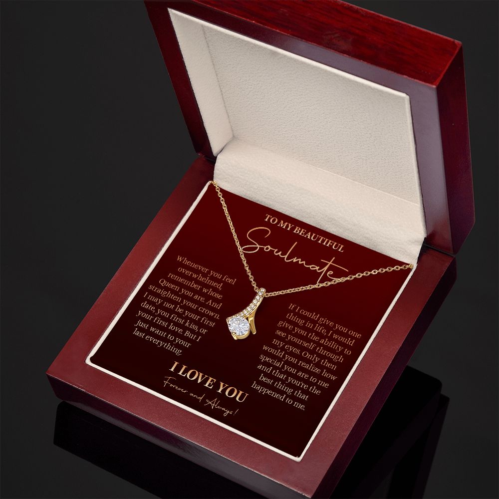 581B To My Soulmate Necklace, Gift For Girlfriend Wife, Birthday Gift, Love Necklace