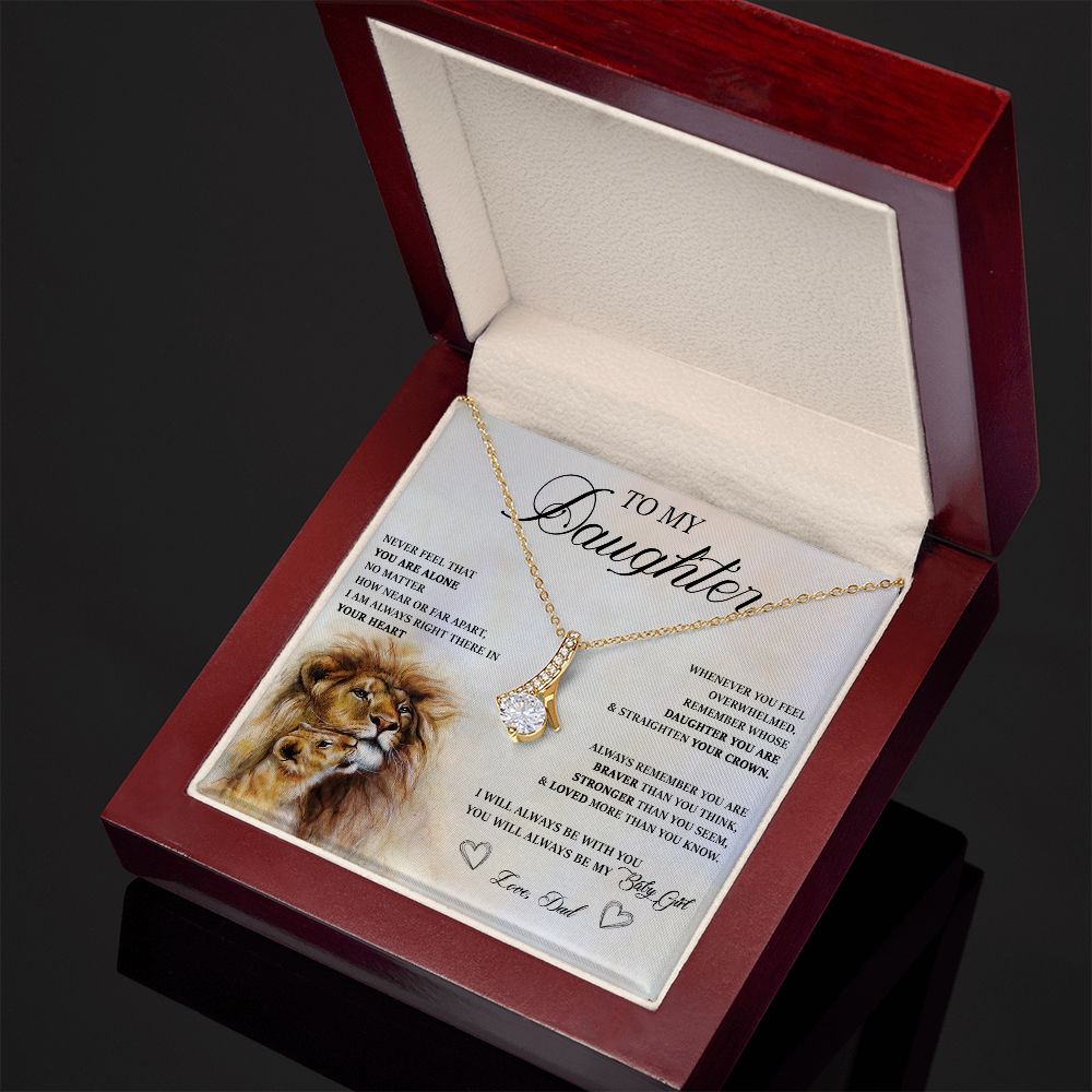 483B Birthday Gifts For Daughter From Dad, Daughter Necklace From Dad, To My Daughter