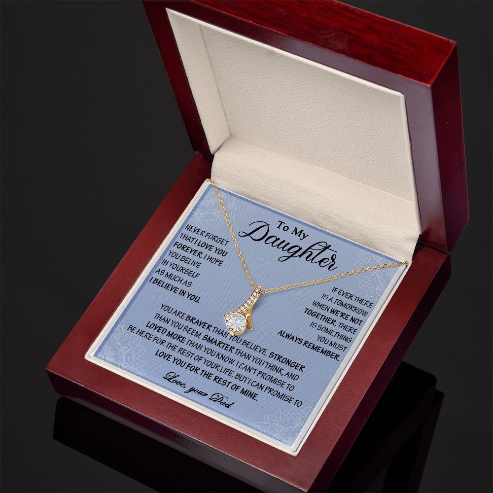 455B To My Daughter Necklace, Daughter Father Necklace, Daughter Gift From Dad