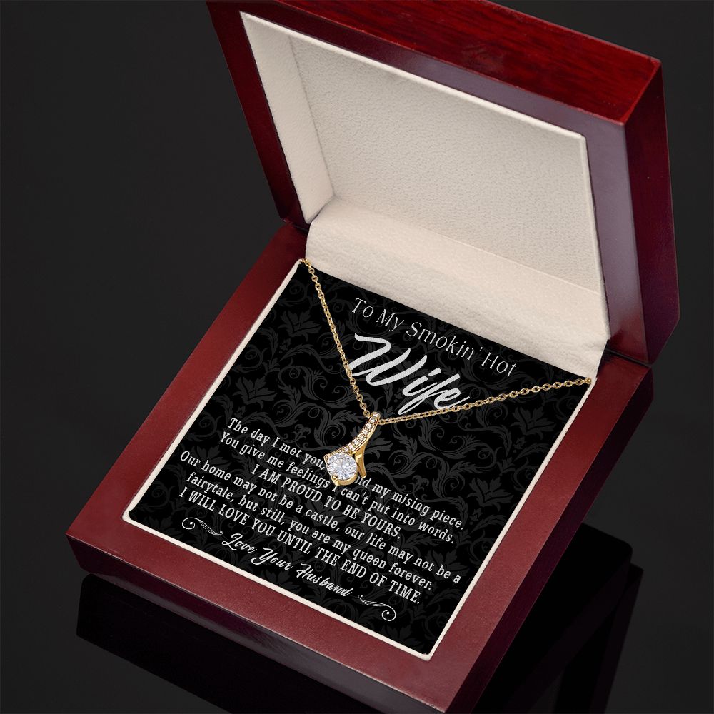 95B To My Smokin Hot Wife Necklace, Anniversary Birthday Gift for Wife From Husband