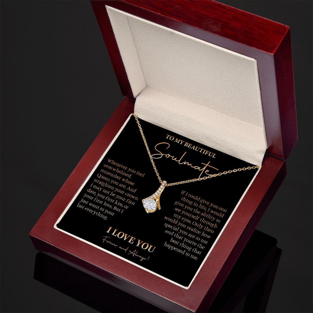 582B To My Soulmate Necklace, Love Gift For Girlfriend Wife, Birthday Gift for Womens