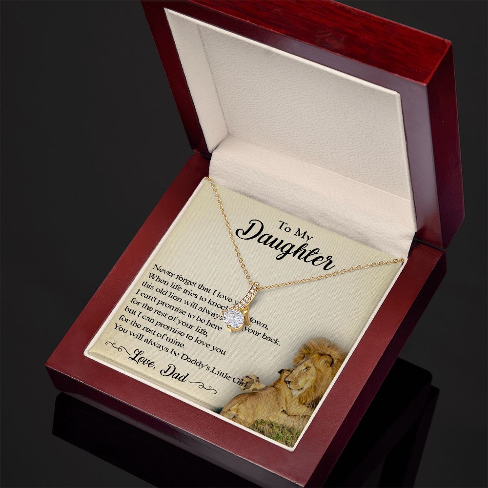 386B Daughter Necklace, Lion Necklace Gift Dad, Daughter Father Necklace