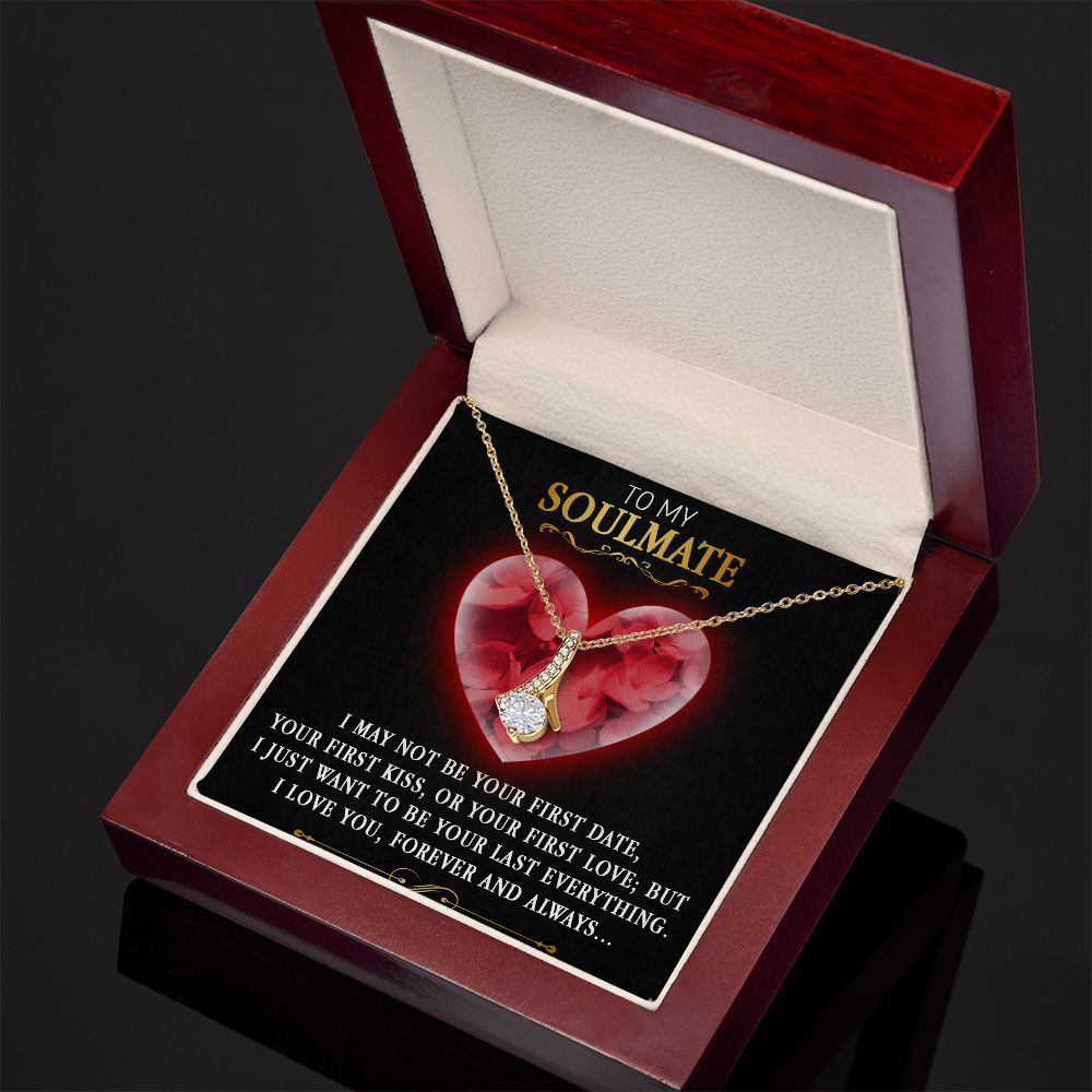91B To My Soulmate Necklace, Engagement Gift for Future Wife, Xmas - Birthday Gift