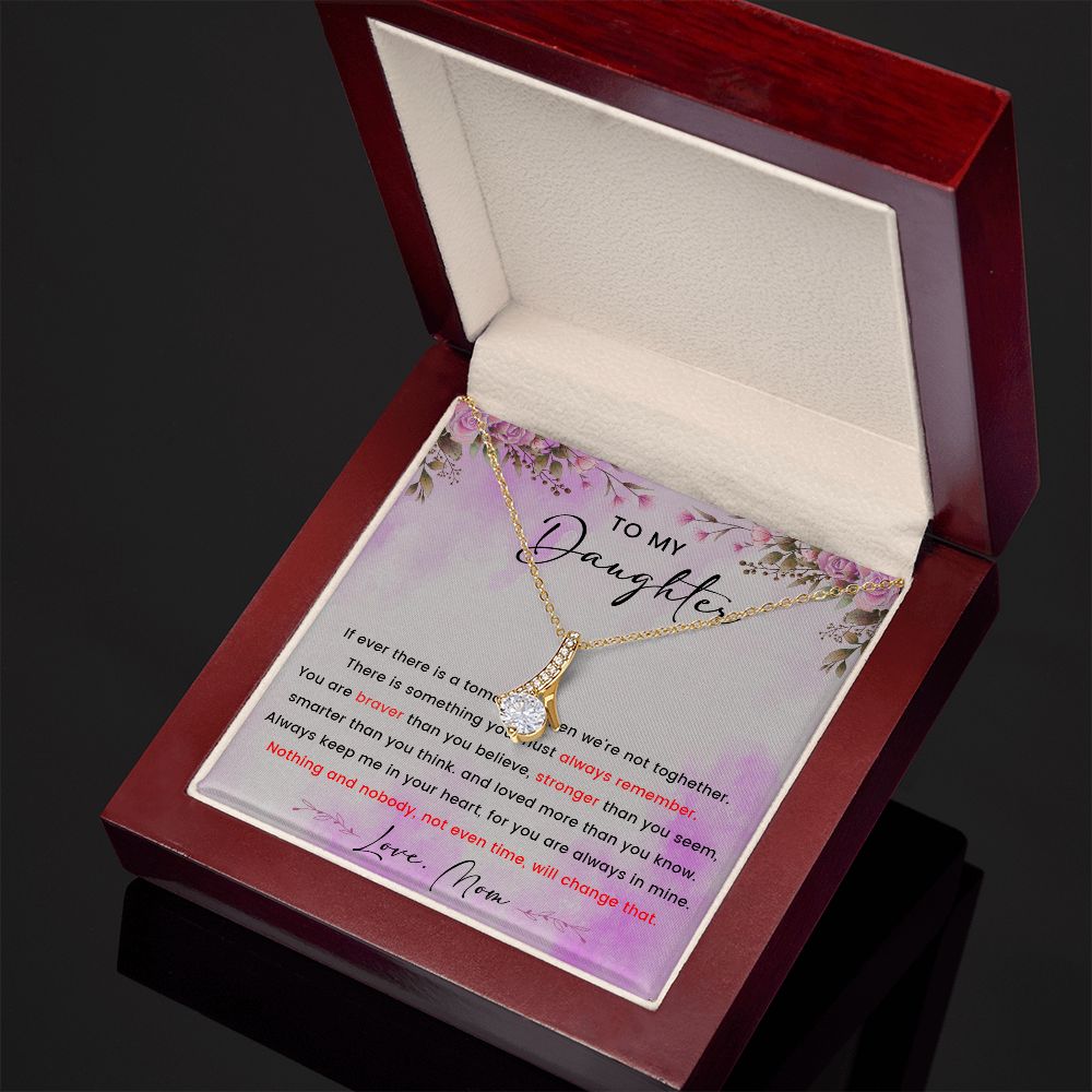 58D To My Daughter Necklace, Love Knot Necklace, Daughter Necklace From Mom