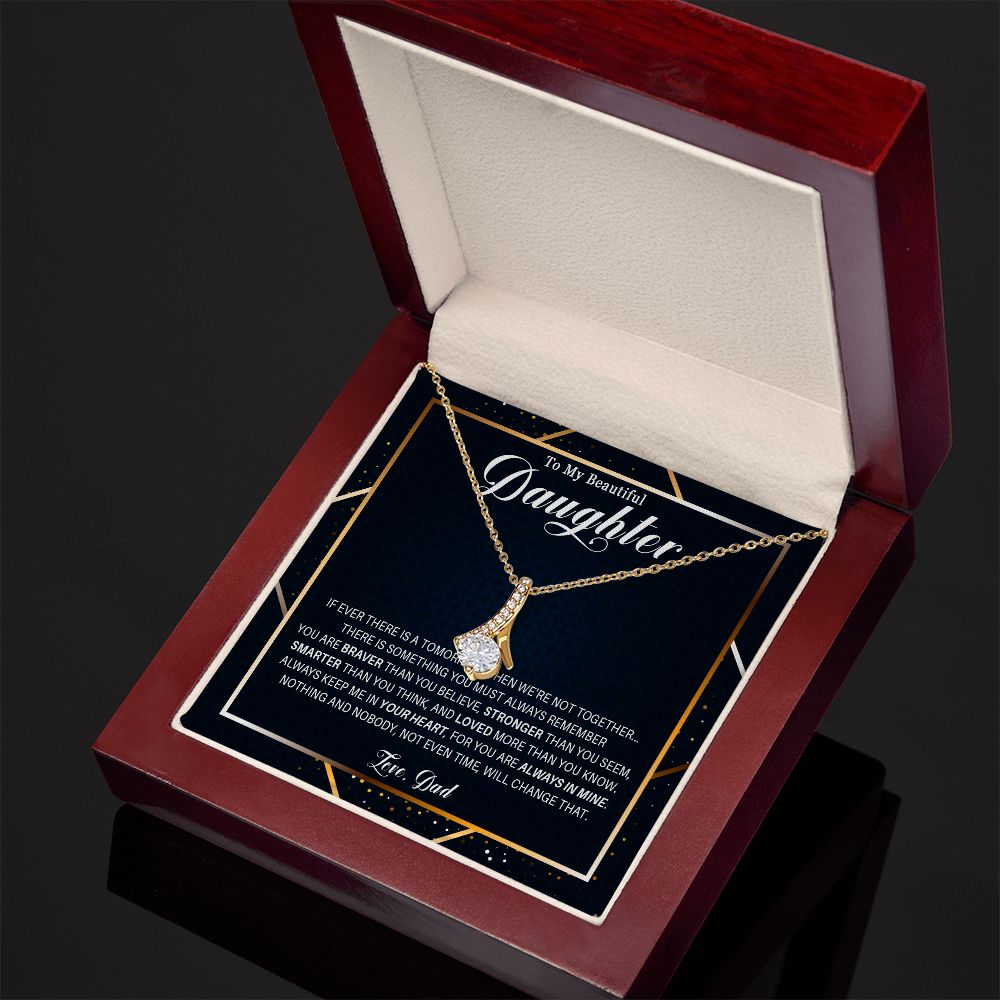 536B Gift For Daughter From Dad, To My Daughter Necklace, Birthday Gifts for Daughter