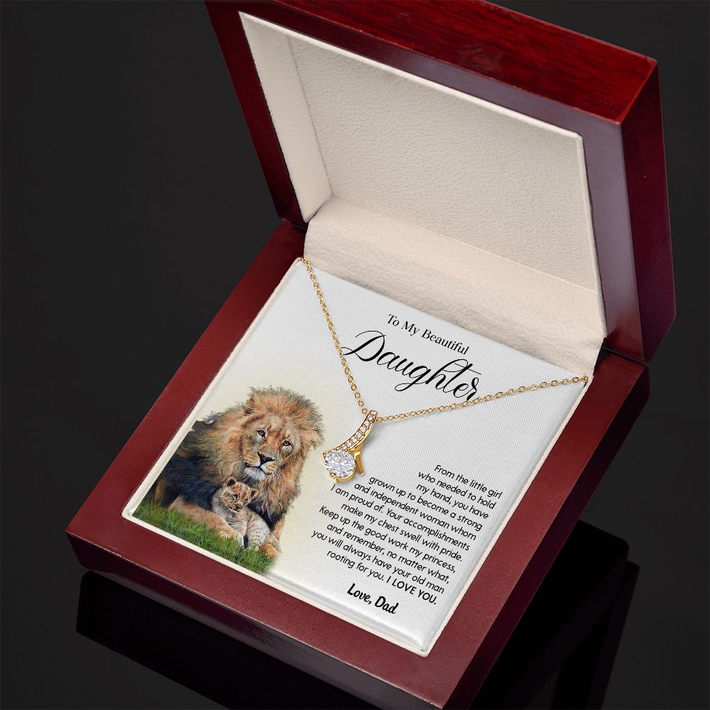 620B To My Daughter Necklace From Dad, Birthday Gift, Father Daughter Gift, Holiday