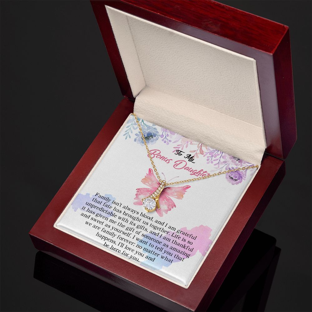 103B To My Bonus Daughter, Bonus Daughter Necklace, Birthday Gift For Stepdaughter