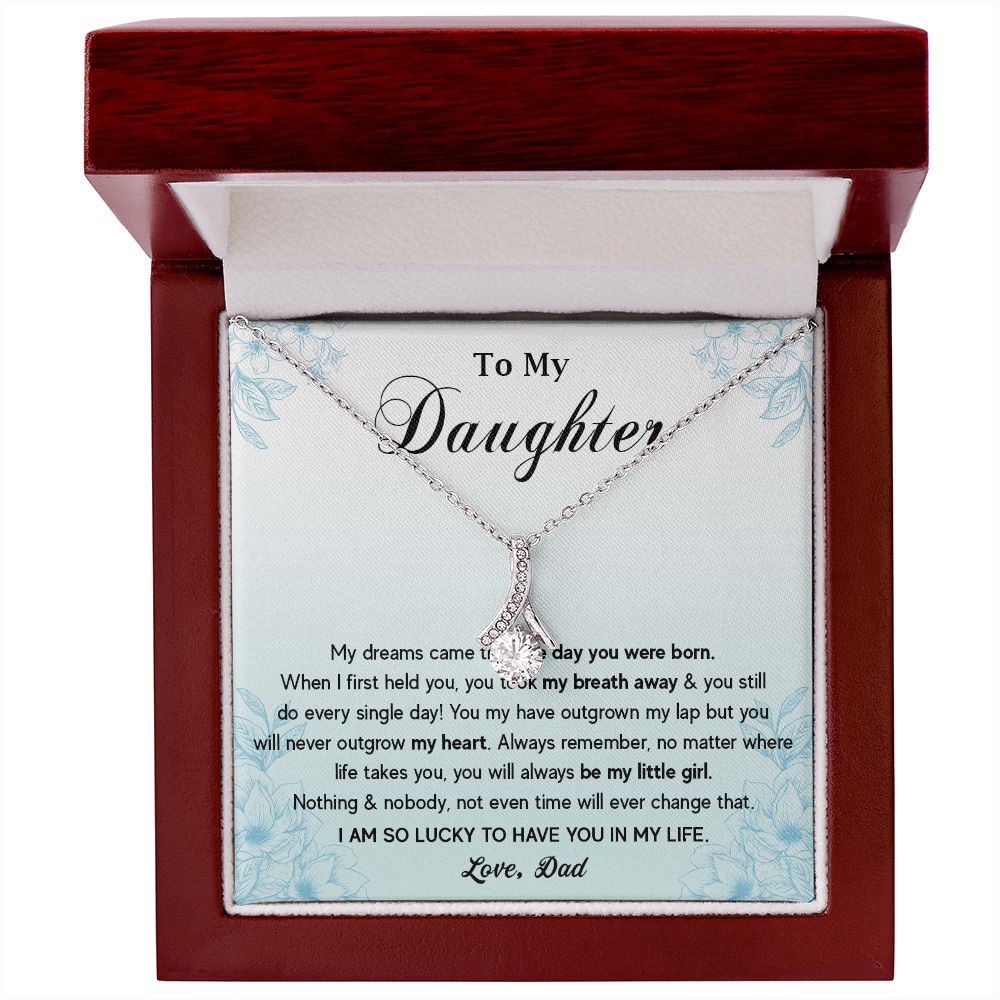 573B To My Daughter Necklace, Gift for Daughter from Dad, Father Daughter Necklace