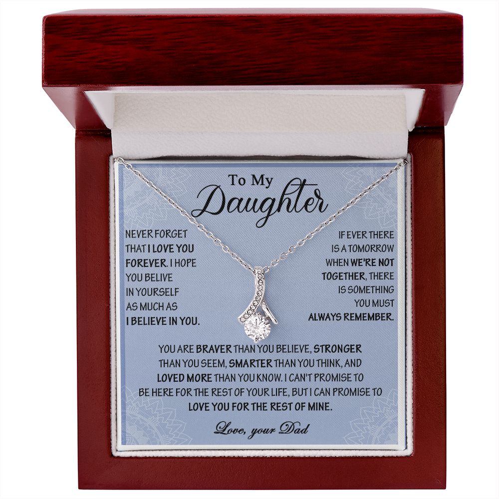 455B To My Daughter Necklace, Daughter Father Necklace, Daughter Gift From Dad