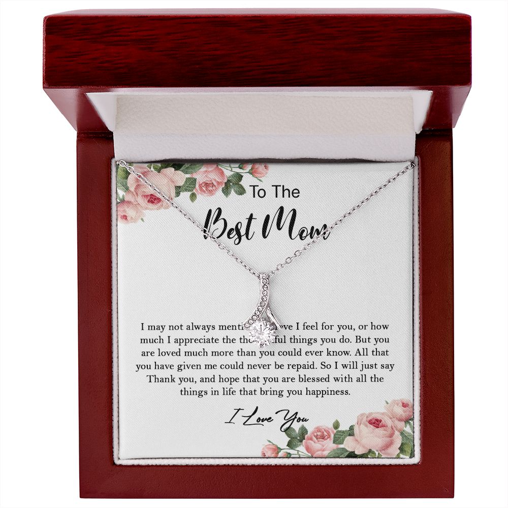 633B To My Mom Necklace,Mama, Birthday Gift From Son/Daughter For Birthday,I Love Mom