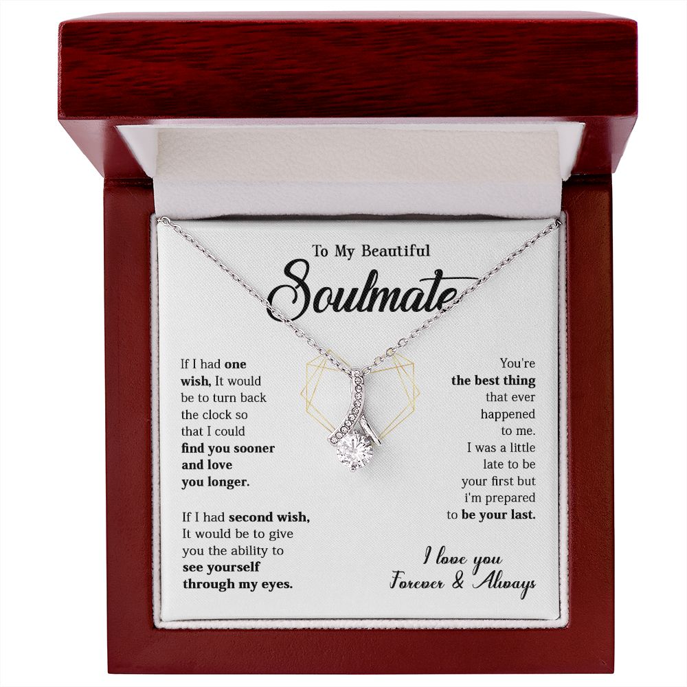 618B To My Soulmate Necklace, Xmas Gift For Wife Girlfriend From Husband, Birthday