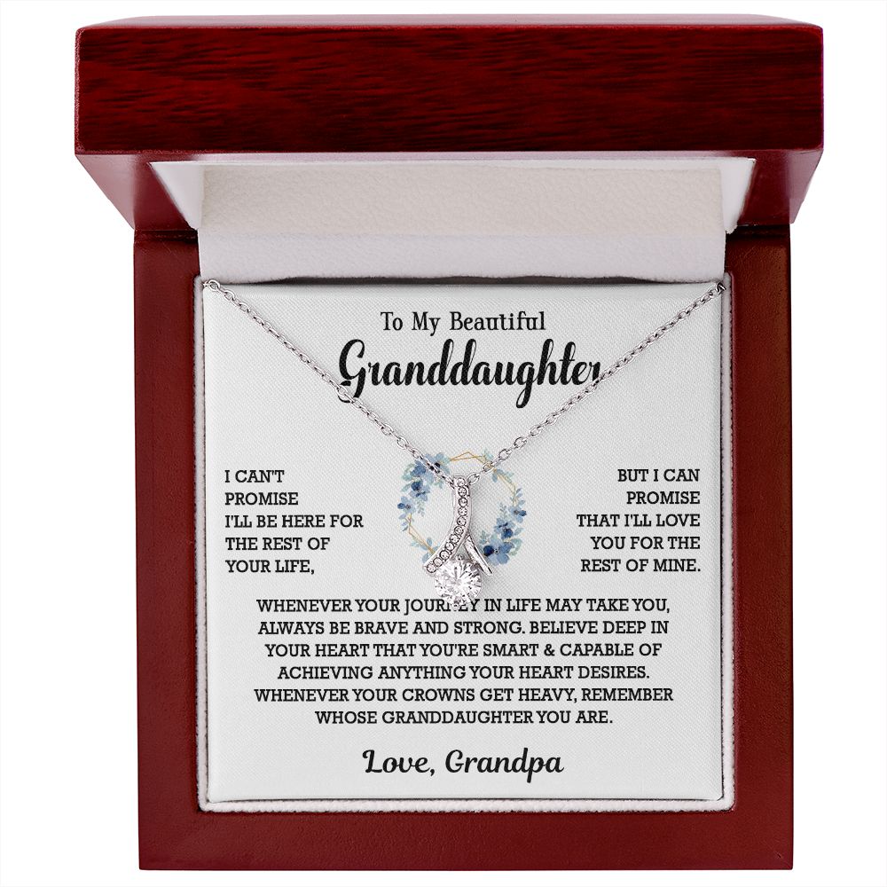 613B To My Granddaughter Necklace, Birthday Gift For Granddaughter, Necklace Gifts
