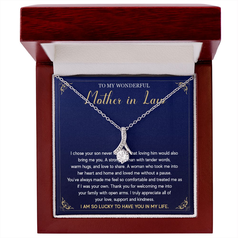 524B To My Mother in Law Necklace from Daughter, Gift to Mother-in-Law Necklace Love