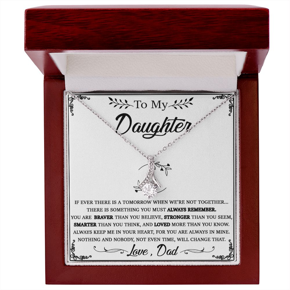 114B Daughter Necklace From Dad, To My Daughter Necklace, Christmas Birthday Gifts