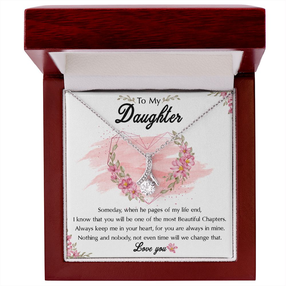 54B To My Daughter Necklace, Birthday Gift For Daughter, Graduation Jewelry