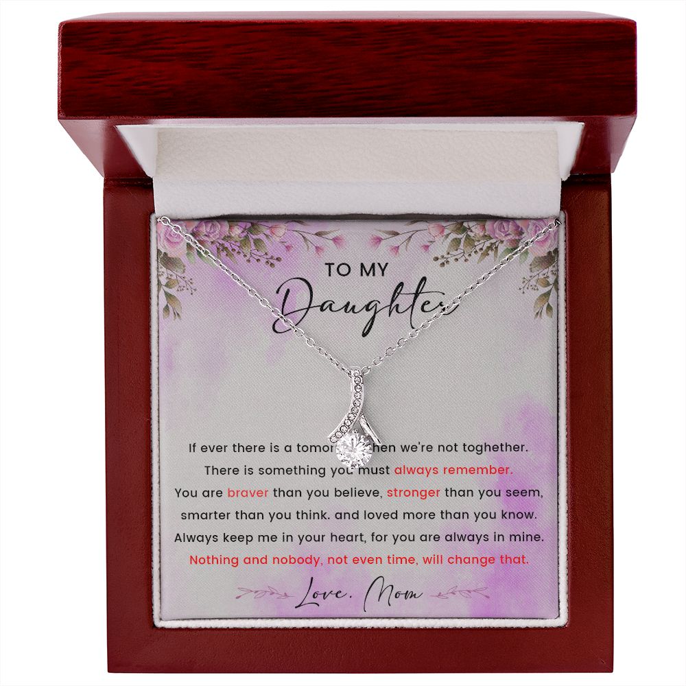 58D To My Daughter Necklace, Love Knot Necklace, Daughter Necklace From Mom