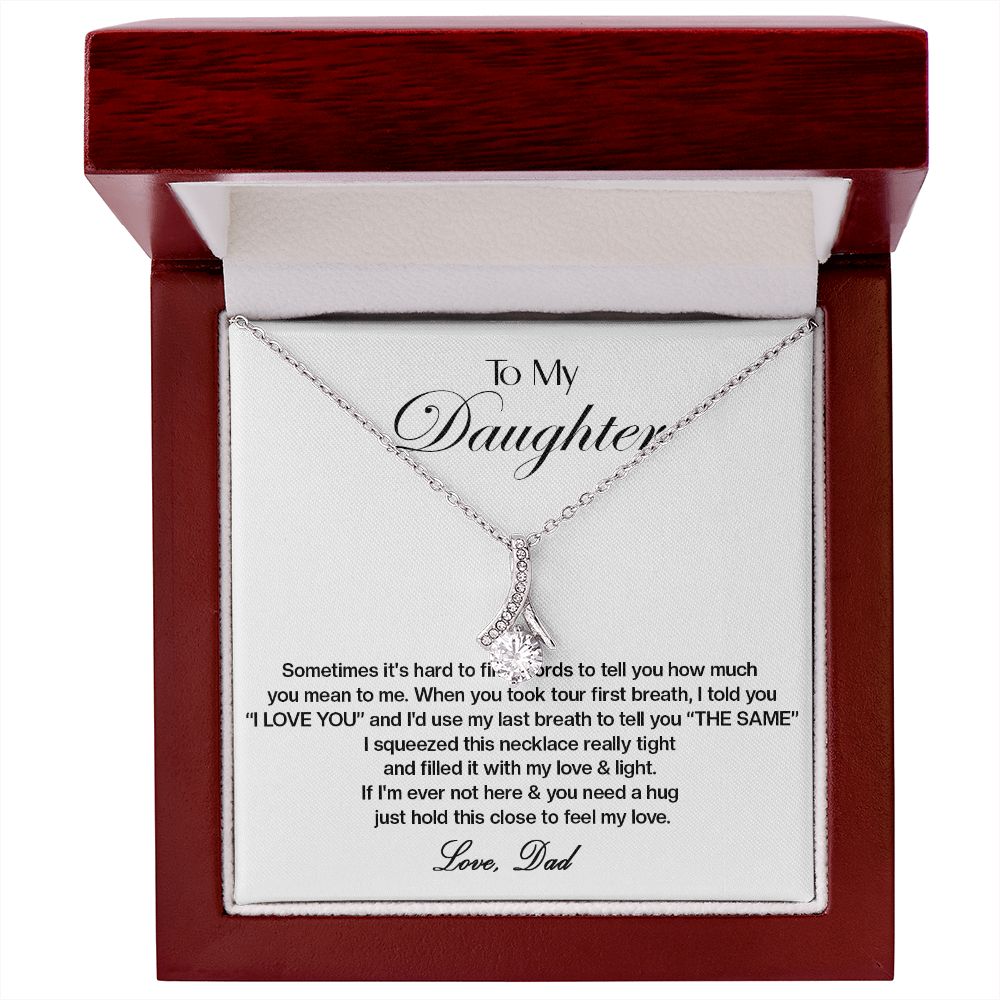 453B To My Daughter Necklace,Xmas Gift For Daughter From Dad,Daughter Father Necklace