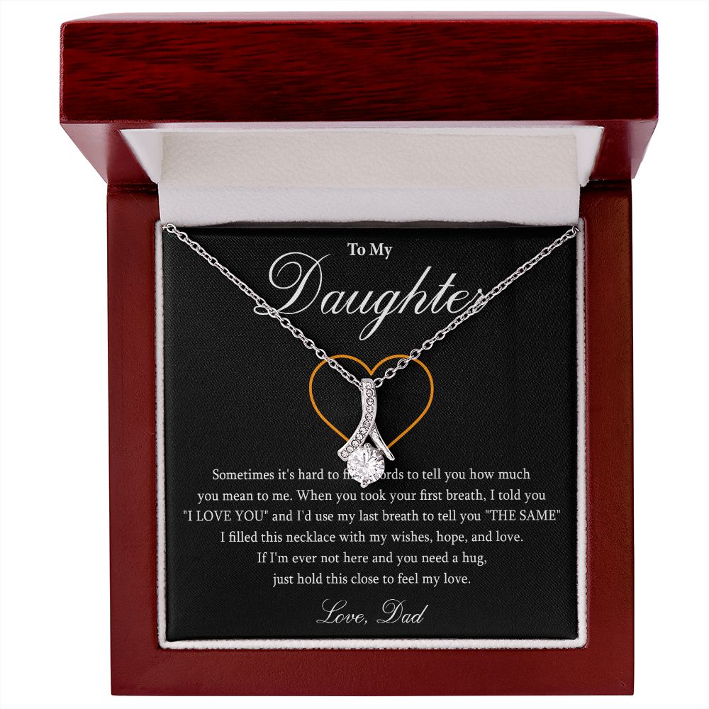 569B To My Daughter Necklace, Gift For Daughter From Dad, Daughter Father Necklace