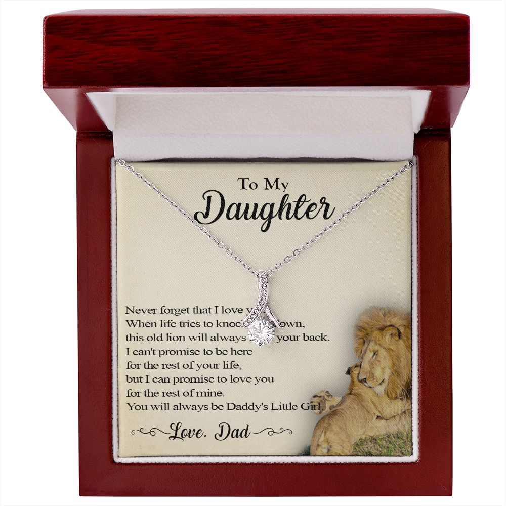 386B Daughter Necklace, Lion Necklace Gift Dad, Daughter Father Necklace