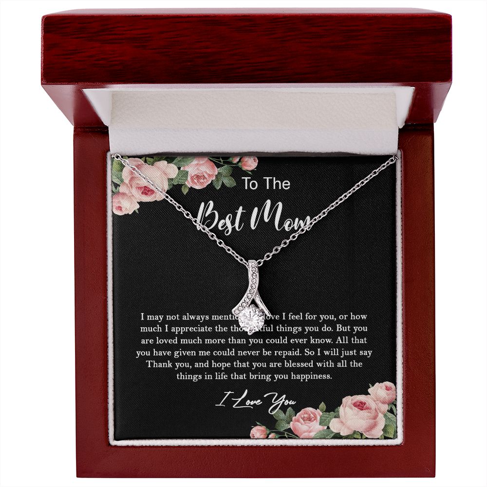 630B To My Best Mom Necklace, Gift For Mom From Son/Daughter, Gift Birthday, Holiday