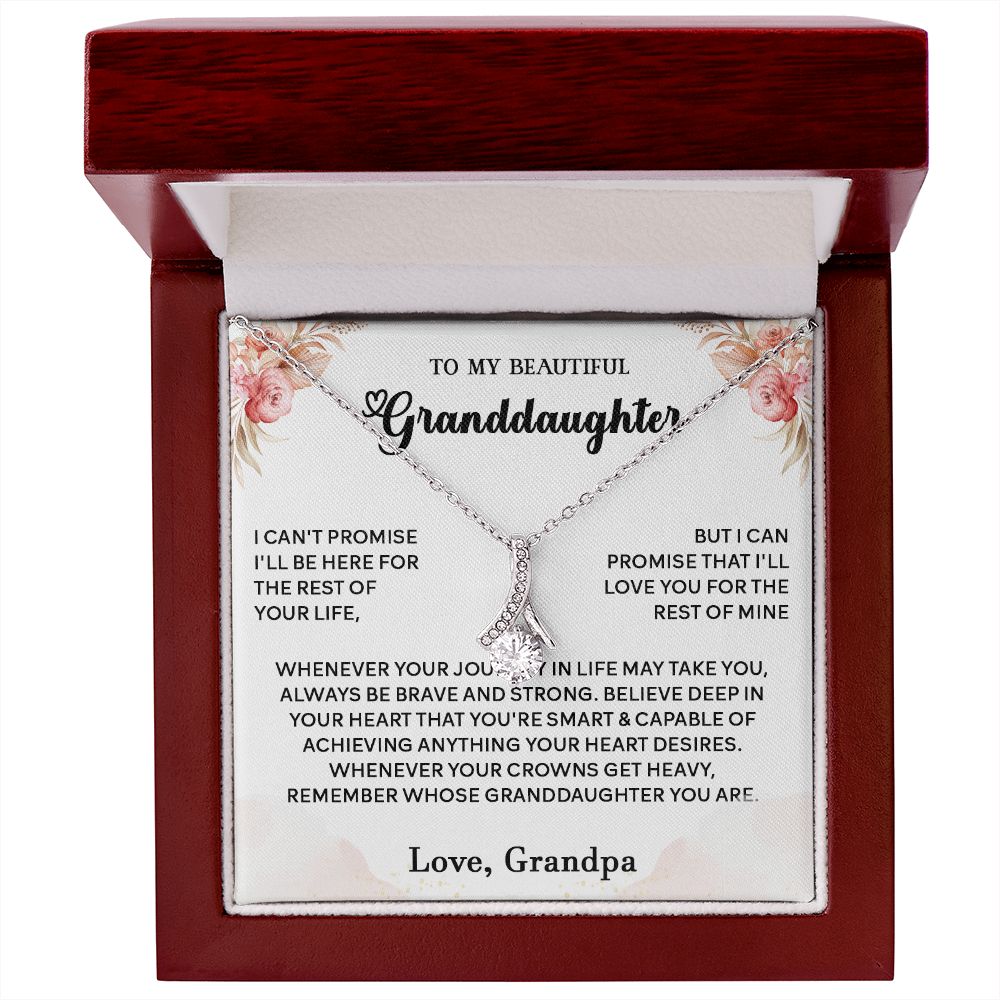 434B To My Granddaughter Necklace, Birthday Gift For Granddaughter, Christmas Gifts
