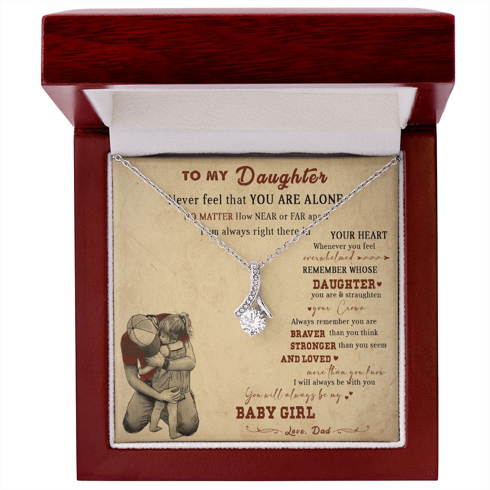 105B Daughter Necklace, To My Daughter Necklace,  Birthday Gift For Daughter From Dad