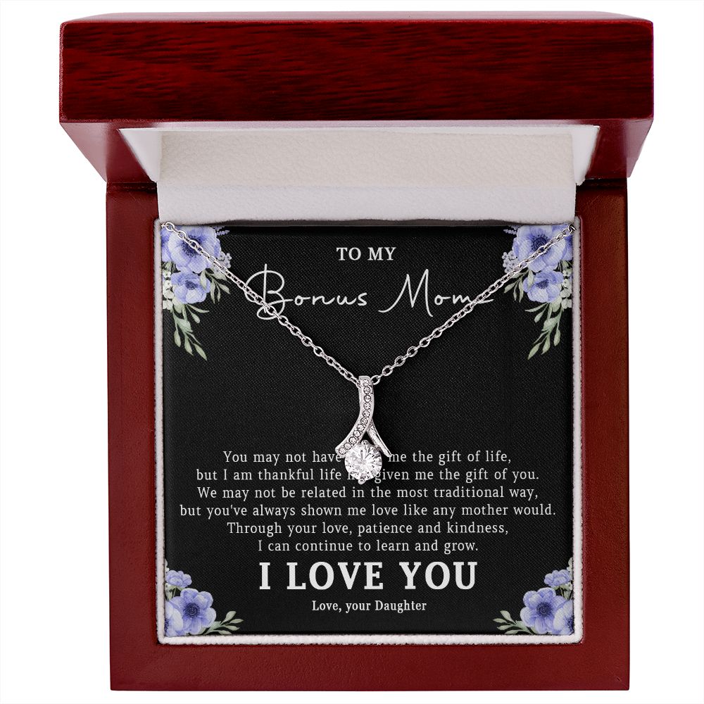 522B Step Mom Gift, Bonus Mom Necklace, Stepmom Necklace Birthday Gift from Daughter