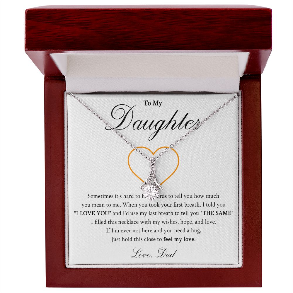 571B To My Daughter Necklace, Daughter Birthday Gift, Love Gift For Daughter From Dad