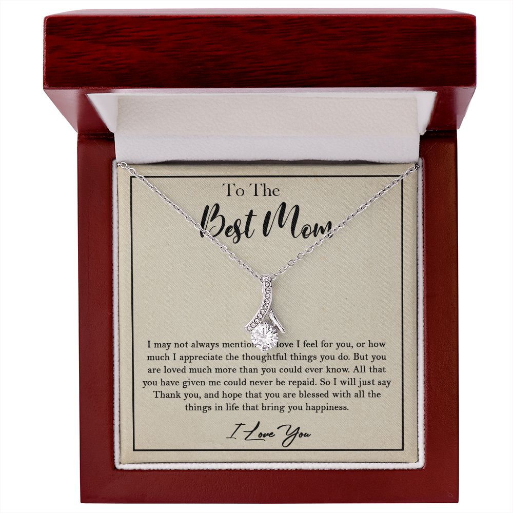 435B To My Best Mom Necklace, Birthday Xmas Gift, Gift For Mom from Son or Daughter