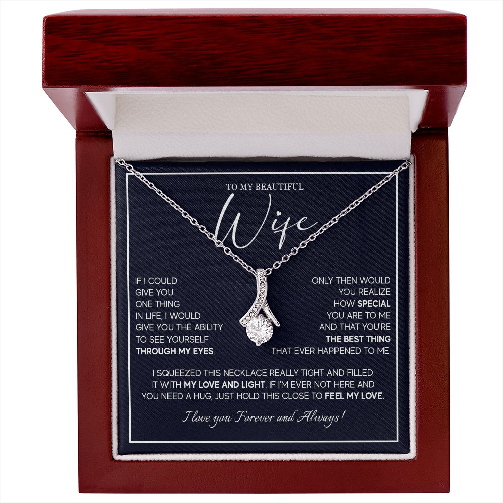 556B To My Wife Necklace From Husband, Soulmate Necklace Gift from Husband, Birthday
