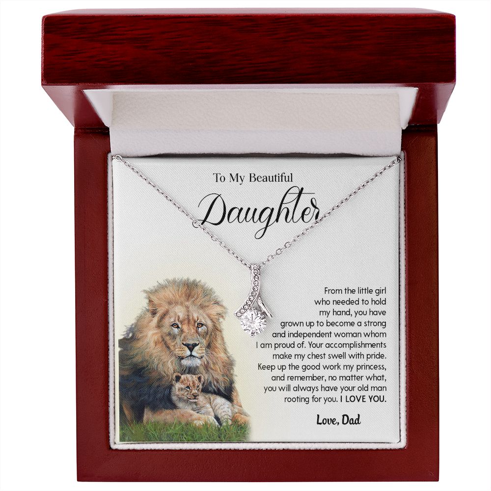 620B To My Daughter Necklace From Dad, Birthday Gift, Father Daughter Gift, Holiday