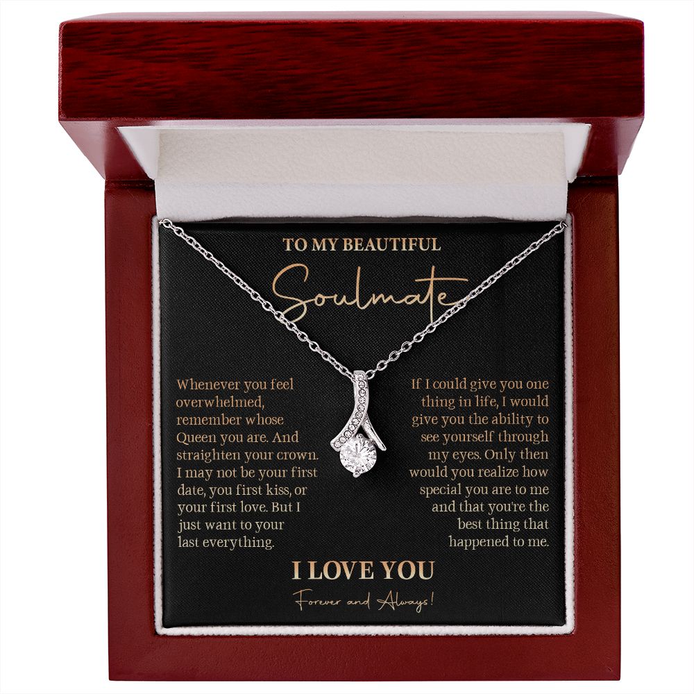 582B To My Soulmate Necklace, Love Gift For Girlfriend Wife, Birthday Gift for Womens