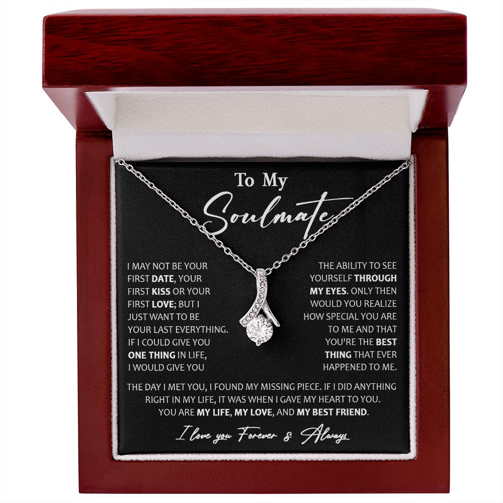 460B To My Soulmate Necklace, Christmas, Valentine Gift For Her, Gift For Soulmate