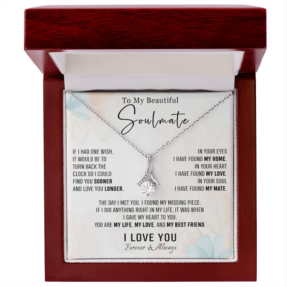 562B To my Soulmate Necklace, Birthday Gifts for Her, Love Gifts for Wife Girlfriend