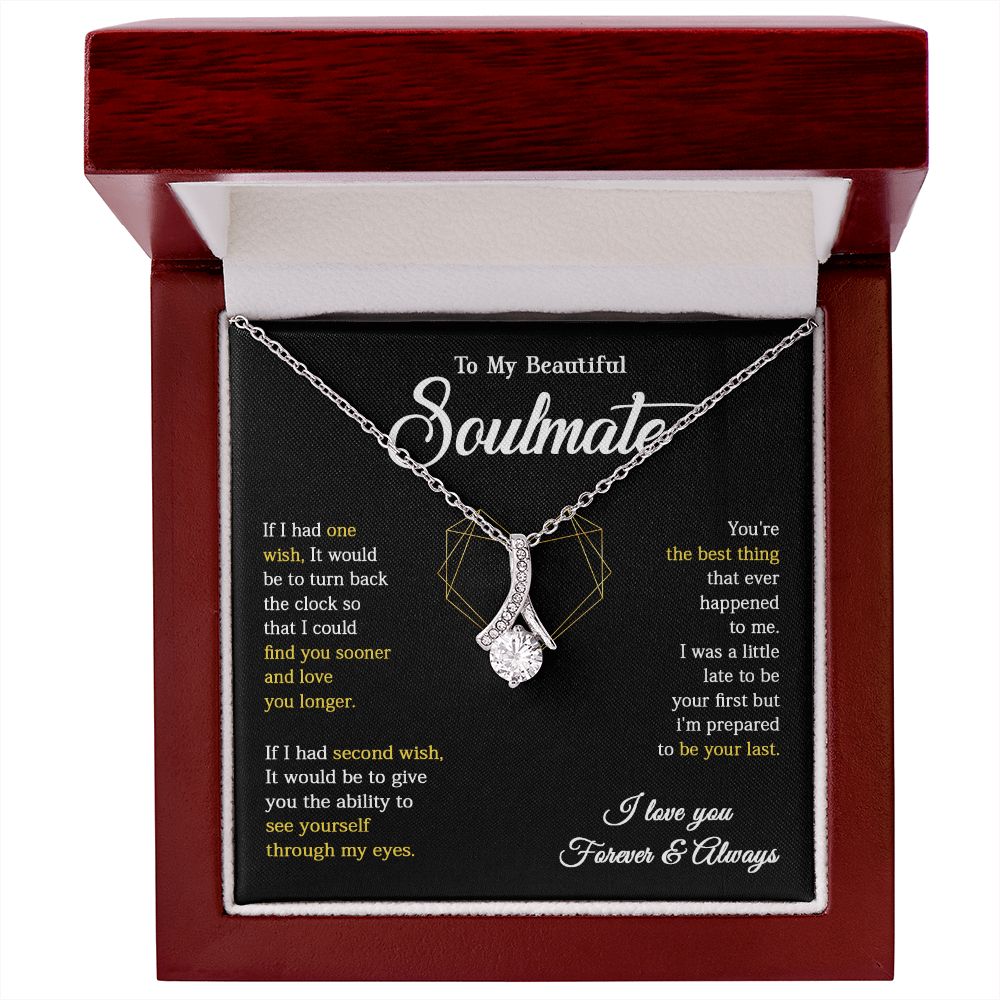 617B To My Soulmate Necklace, Gift For Wife Girlfriend From Husband, Valentines Gift