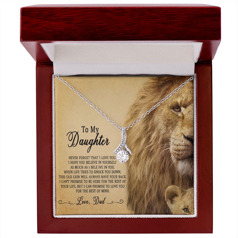 51B To My Daughter Necklace From Mom, Jewelry Gift For Daughter On Birthday, Holiday