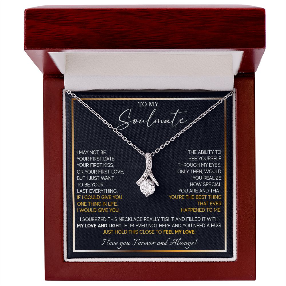 560B To My Soulmate Necklace, Couples in Love Gifts, Jewelry Romantic Gifts For Wife