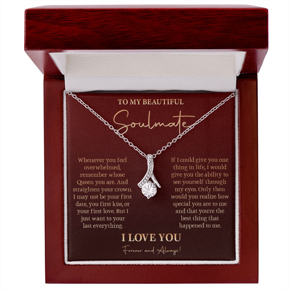 581B To My Soulmate Necklace, Gift For Girlfriend Wife, Birthday Gift, Love Necklace