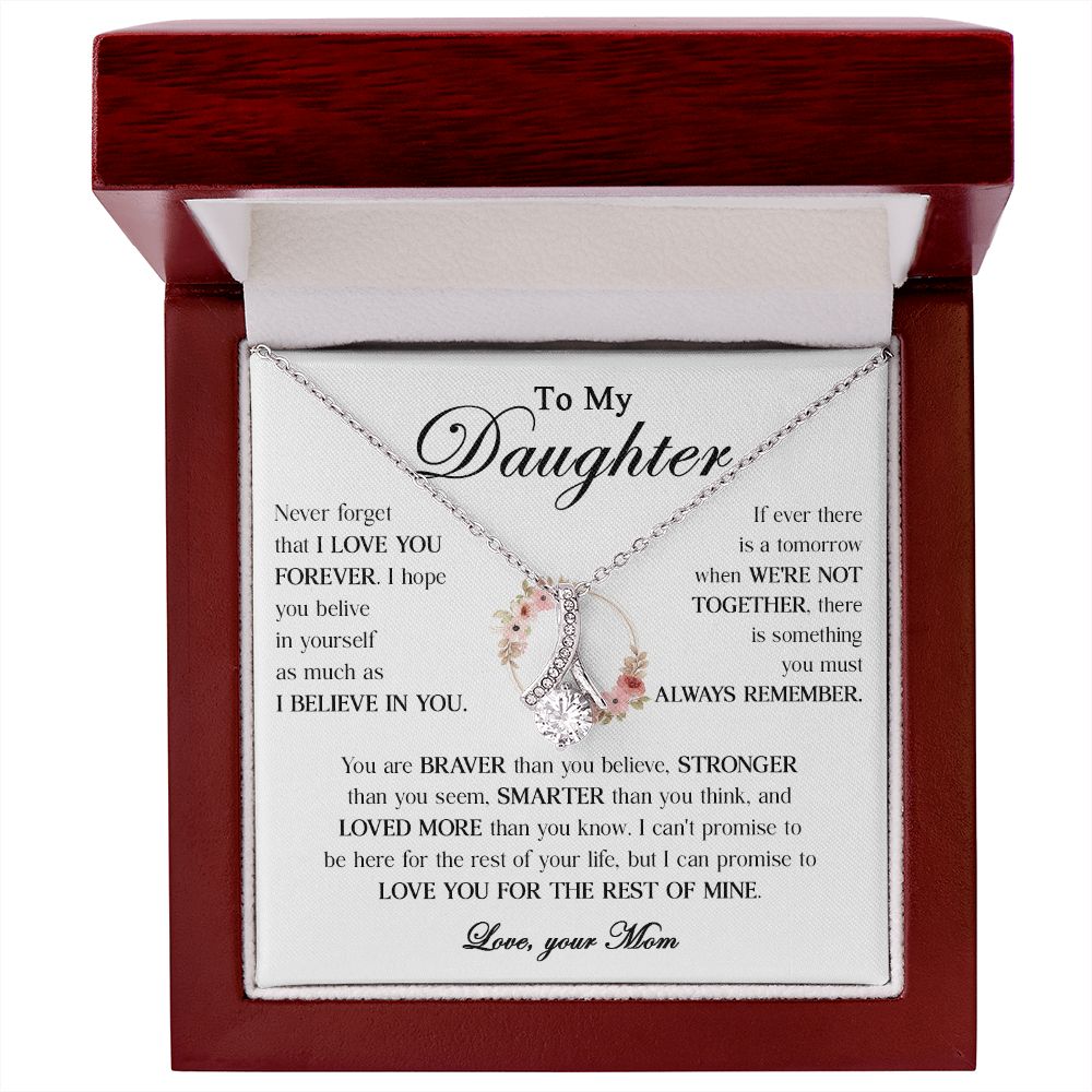 456B To My Daughter Necklace, Gift From Mom For Daughter, Gift Birthday, Christmas