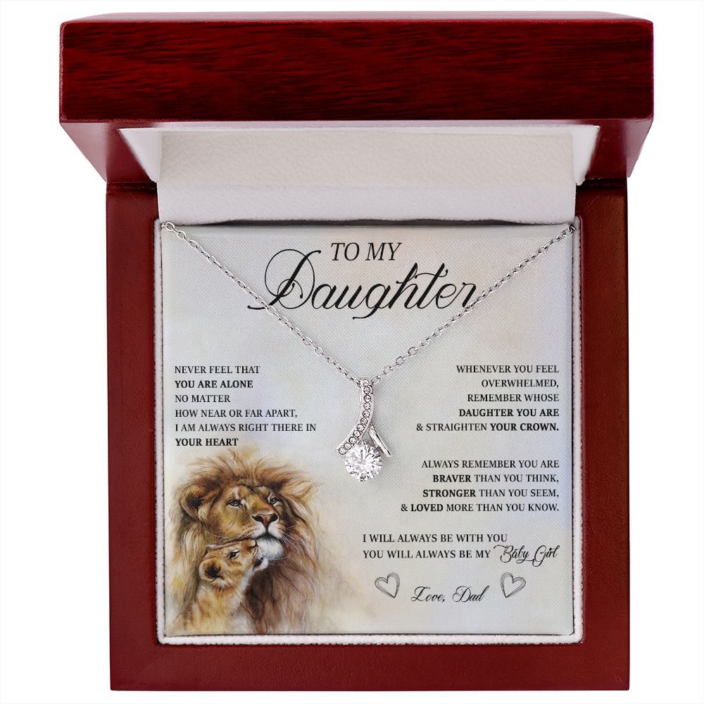 483B Birthday Gifts For Daughter From Dad, Daughter Necklace From Dad, To My Daughter