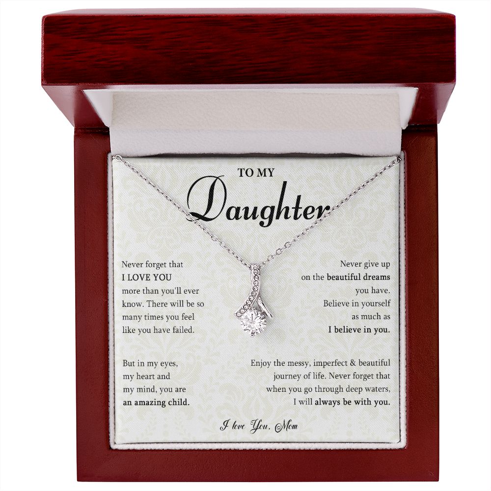 529B Gift for Daughter from Mom, To My Daughter Necklace, Daughter Birthday Gift