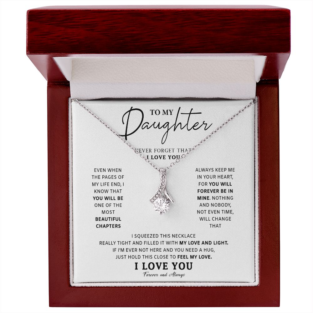 532B To My Daughter Love Necklace, Birthday Gift For Daughter, Daughter Necklace