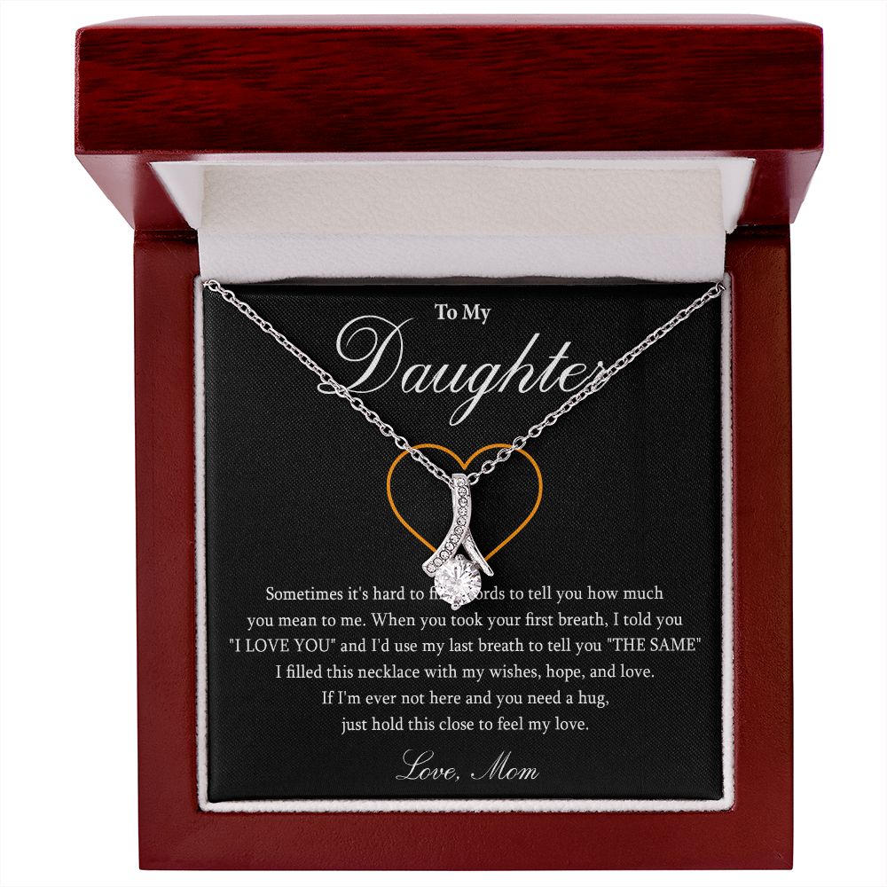 570B To My Daughter Necklace, Gift For Daughter From Mom, Daughter Mother Necklace